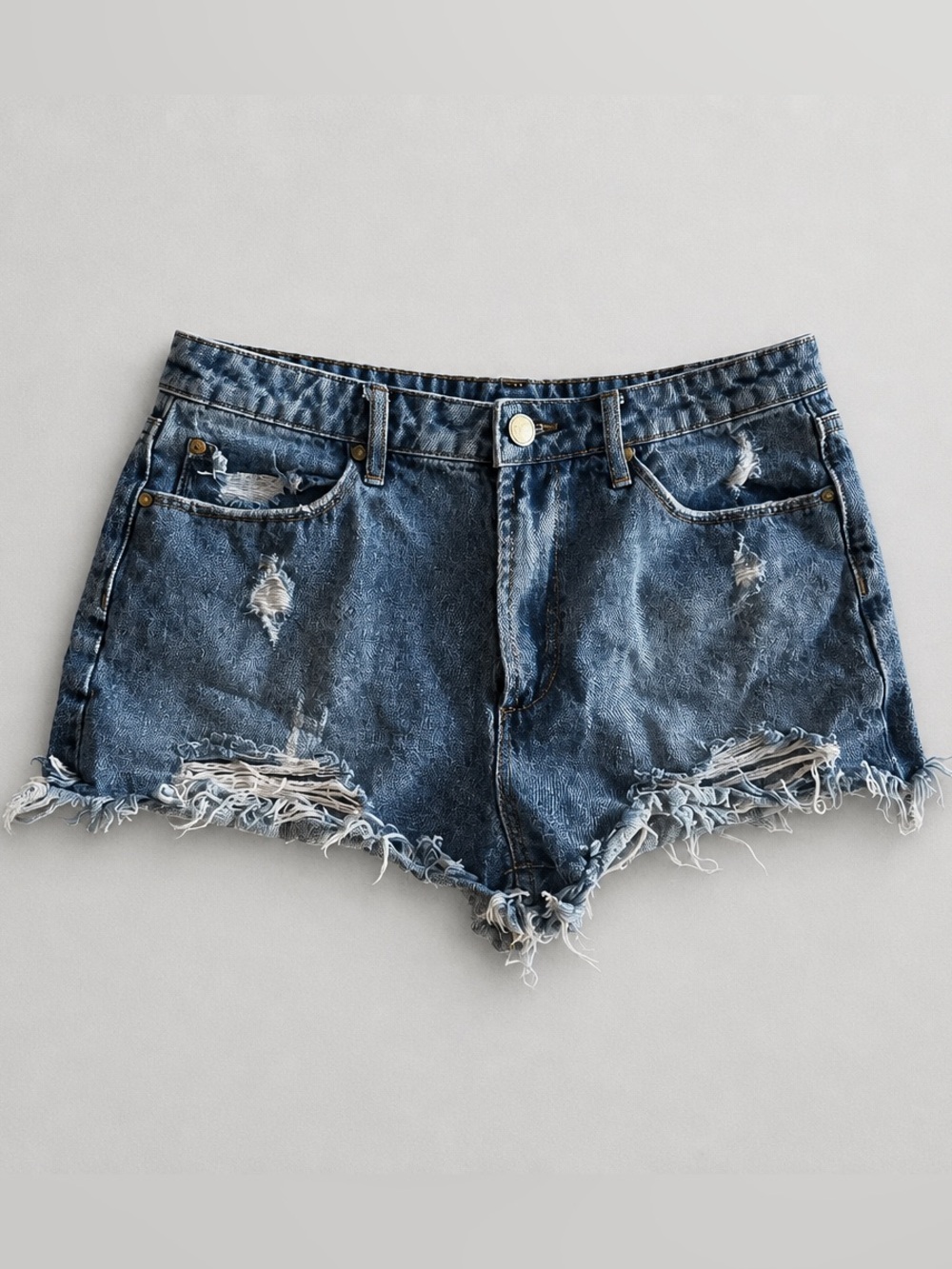 Articles of Society Premium Denim Brand - high waisted distressed jean shorts